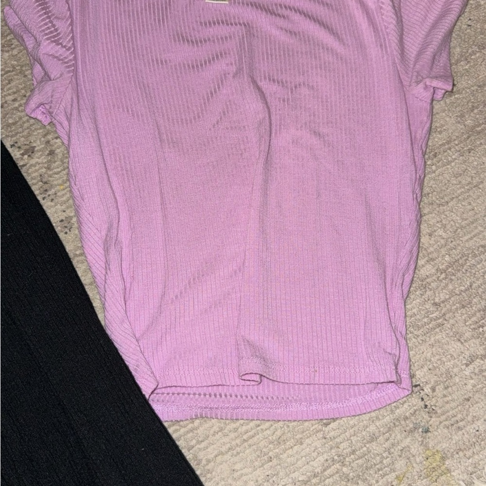 Women's Ribbed Pink Top